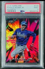 Ronald Acuna Jr. [Magenta] Baseball Cards 2018 Topps Fire Prices