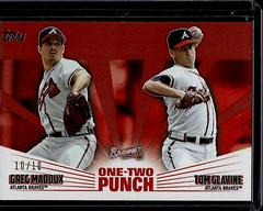 Tom Glavine, Greg Maddux [Red] #12P-1 Baseball Cards 2023 Topps One Two Punch Prices
