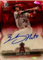 Zach Neto [Red] #BSPA-ZN Baseball Cards 2023 Bowman Chrome Sapphire Autographs Prices