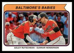 Baltimore's Babies [Adley Rutschman, Gunnar Henderson] Baseball Cards 2023 Topps Heritage Combo Prices