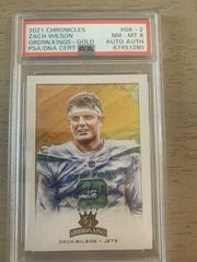 Zach Wilson [Signature Gold] #GK-2 Football Cards 2021 Panini Chronicles Gridiron Kings Prices