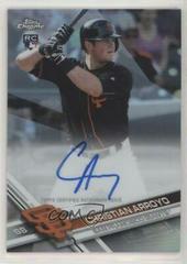 Christian Arroyo [Refractor] #RA-CA Baseball Cards 2017 Topps Chrome Rookie Autographs Prices