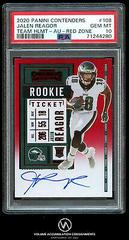 Jalen Reagor [Team Helmet Autograph Red Zone] Football Cards 2020 Panini Contenders Prices