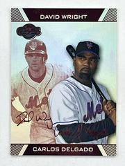 Carlos Delgado, David Wright [Hyper Silver Red] Baseball Cards 2007 Topps CO Signers Prices