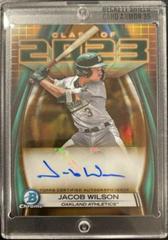 Jacob Wilson [Gold] #23A-JW Baseball Cards 2023 Bowman Draft Class of Autographs Prices