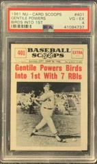 Gentile Powers [Birds Into 1st] #401 Baseball Cards 1961 NU Card Scoops Prices