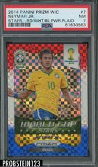 Neymar Jr. [Red White Blue Power Plaid] #7 Soccer Cards 2014 Panini Prizm World Cup Stars Prices