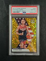 Stephen Curry [Fast Break Gold] #260 Basketball Cards 2019 Panini Mosaic Prices