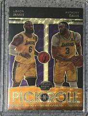 LeBron James, Anthony Davis [Gold] #4 Basketball Cards 2021 Panini Contenders Optic Pick n Roll Prices
