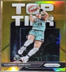 Sabrina Ionescu [Gold] #7 Basketball Cards 2023 Panini Prizm WNBA Top Tier Prices