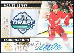 Moritz Seider [Autograph] Hockey Cards 2021 SP Game Used Embroidered in History Prices