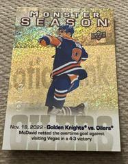 Connor McDavid [Gold] #MS-18 Hockey Cards 2023 Upper Deck Monster Season Prices