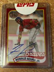 Ronald Acuna Jr. [Red] #89BA-RAJ Baseball Cards 2024 Topps 1989 Autograph Prices
