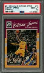 LeBron James [Orange] #15 Basketball Cards 2016 Panini Donruss Optic Prices