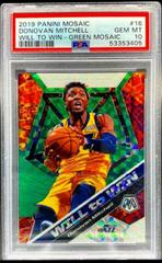 Donovan Mitchell [Green Mosaic] Basketball Cards 2019 Panini Mosaic Will to Win Prices