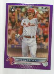Bryson Stott [Purple] Baseball Cards 2022 Topps Chrome Update Prices