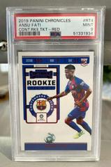 Ansu Fati [Red] #RT-4 Soccer Cards 2019 Panini Chronicles Contenders Rookie Ticket Prices
