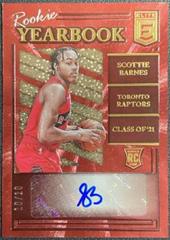 Scottie Barnes [Asia Red and Gold] #RY-SBA Basketball Cards 2021 Panini Donruss Elite Rookie Yearbook Autographs Prices