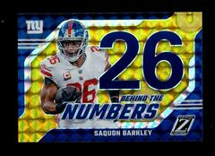 Saquon Barkley [Gold] #26 Football Cards 2023 Panini Zenith Behind the Numbers Prices