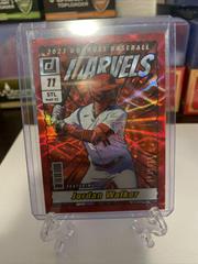 Jordan Walker [Red] Baseball Cards 2023 Panini Donruss Marvels Prices