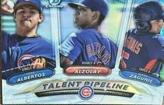 Mark Zagunis, Adbert Alzolay, Jose Albertos Baseball Cards 2018 Bowman Talent Pipeline Chrome Prices