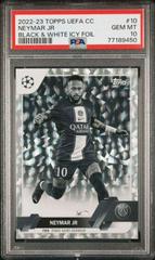 Neymar Jr [Black & White Icy] Soccer Cards 2022 Topps UEFA Club Competitions Prices