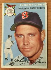 Johnny Lipon [Gray Back] #19 Baseball Cards 1954 Topps Prices