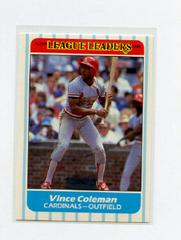 Vince Coleman Baseball Cards 1986 Fleer League Leaders Prices