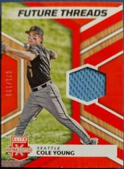 Cole Young [Orange] #FT-CY Baseball Cards 2022 Panini Elite Extra Edition Future Threads Prices