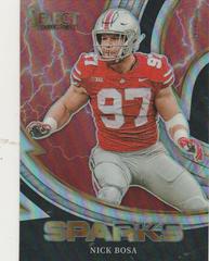 Nick Bosa [Silver] #SPR-ND Football Cards 2023 Panini Select Draft Picks Sparks Prices