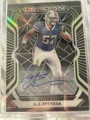A. J. Epenesa [Autograph Electric Etch Yellow] #148 Football Cards 2020 Panini Obsidian Prices