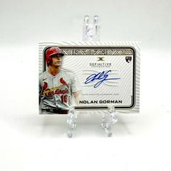 Nolan Gorman #DRA-NG2 Baseball Cards 2023 Topps Definitive Rookie Autographs Collection Prices