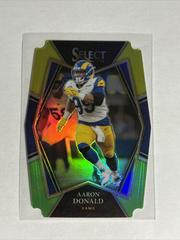 Aaron Donald [Green Yellow Die Cut] #120 Football Cards 2021 Panini Select Prices