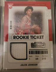 Jalen Johnson Basketball Cards 2021 Panini Contenders Rookie Ticket Swatches Prices