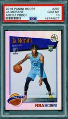 JA Morant [Artist Proof] Basketball Cards 2019 Panini Hoops Prices