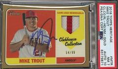Mike Trout Baseball Cards 2018 Topps Heritage Clubhouse Collection Relics Prices