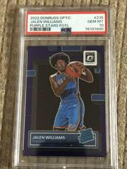 Jalen Williams [Purple Stars] #235 Basketball Cards 2022 Panini Donruss Optic Prices