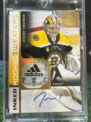 Jeremy Swayman [Green Autograph Tag] Hockey Cards 2021 SP Game Used Prices