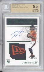Justin Fields [Cap Patch Autograph Emerald] #123 Football Cards 2021 Panini Encased Prices