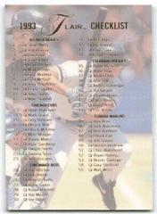 Checklist 1-108 #298 Baseball Cards 1993 Flair Prices