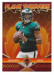 Jalen Hurts [Red] #FT-18 Football Cards 2022 Panini Phoenix Flame Throwers Prices