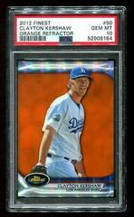 Clayton Kershaw [Orange Refractor] Baseball Cards 2012 Finest Prices
