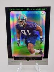 Justin Tuck [Black Refractor] #231 Football Cards 2005 Topps Chrome Prices