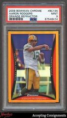 Aaron Rodgers [Orange Refractor] #BC135 Football Cards 2008 Bowman Chrome Prices
