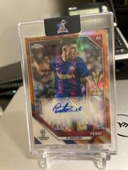 Pedri [Orange Refractor] Soccer Cards 2021 Topps Chrome UEFA Champions League Autographs Prices