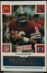 Joe Montana [Blue] Football Cards 1986 McDonald's All Stars Prices