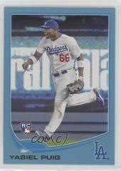 Yasiel Puig [Running in Field Wal Mart Blue Border] #US250 Baseball Cards 2013 Topps Update Prices