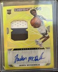 Jaden McDaniels [Jersey Autograph Yellow Flood] Basketball Cards 2020 Panini Obsidian Prices