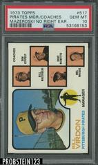 Pirates Mgr. , Coaches [Mazeroski No Right Ear] #517 Baseball Cards 1973 Topps Prices