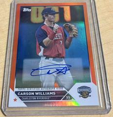 Carson Williams [Autograph Orange] #PD-3 Baseball Cards 2023 Topps Pro Debut Prices